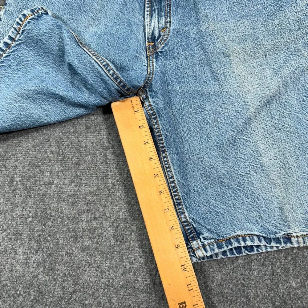 VTG '05 Levi's 569 Loose Straight Denim Jean Shorts Mens 31 Blue Dad Grilling